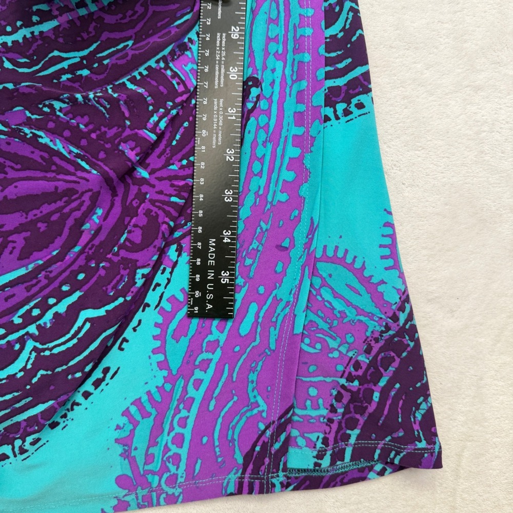 NEW Lauren Ralph Lauren Dress Womens 10 Paisley Sheath Ruched V-Neck NWOT - Picture 14 of 15